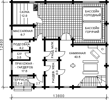 План первого этажа