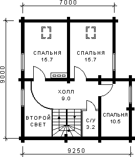 план второго этажа